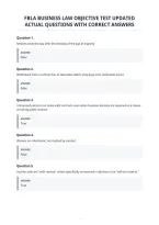 Fbla Business Law Objective Test Updated Actual Questions With Correct Answers