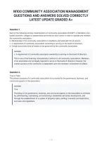 M100 Community Association Management&NewLine;Questions And Answers Solved Correctly&NewLine;Latest Update Graded A&plus;&NewLine;