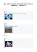 Fbla Entrepreneurship Questions With Verified Answers Latest Update