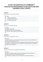M-100 The Essentials Of Community&NewLine;Association Management Exam Questions And&NewLine;Answers Latest Update