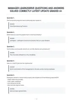 Manager Learn2Serve Questions And Answers&NewLine;Solved Correctly Latest Update Graded A&plus;&NewLine;