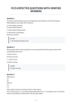 Fccs Expected Questions With Verified Answers