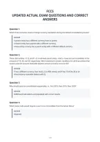 Fccs Updated Actual Exam Questions And Correct Answers