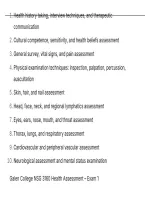 Galen College NSG 3160 Health Assessment &ndash; Exam 1 QUESTIONS AND CORRECT ANSWERS WITH