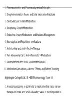 Nightingale College BSN 315 HESI Pharmacology Exam V1 QUESTIONS AND CORRECT ANSWERS WITH