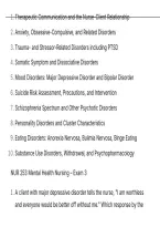 Nur 253 Mental Health Nursing &ndash; Exam 3 Questions And Correct Answers With