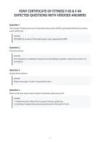 Fdny Certificate Of Fitness F-03 & F-04 Expected Questions With Verified Answers