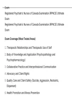 Registered Psychiatric Nurses of Canada Examination &lpar;RPNCE&rpar; Ultimate Exam QUESTIONS AND CORRECT