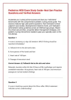 Pediatrics HESI Exam Study Guide&colon; Next Gen Practice Questions and Verified Answers