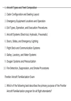 Frontier Aircraft Familiarization Exam QUESTIONS AND CORRECT ANSWERS WITH RATIONALES&period;pdf