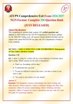 ATI PN COMPREHENSIVE EXIT EXAM Forms A&comma; B & C&NewLine;200 Complete Question Practice Bank with Answers & Rationales &lbrace;JUST RELEASED&rcub;