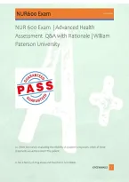 NUR 600 Exam  &vert; Advanced Health &NewLine;Assessment  Q&A with Rationale &vert; William &NewLine;Paterson University  