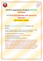 ATI RN Comprehensive Predictor 2026&sol;2027&colon; 200 Exam Questions with NGN-Style Rationales