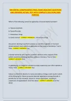 Mn Dental Jurisprudence Final Exam 2024&sol;2025 Questions &NewLine;And Answers Actual Test With Complete Solution&sol;100&percnt; &NewLine;Verified&period;