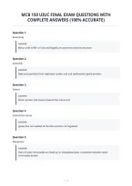 Mcb 150 Uiuc Final Exam Questions With&NewLine;Complete Answers &lpar;100&percnt; Accurate&rpar;&NewLine;