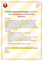 ATI RN Pediatric Nursing Exam 2026&sol;2027 200 Practice Questions & Answers with Rationales Featuring NGN-Style Questions &lbrace;JUST RELEASED&rcub;&NewLine;