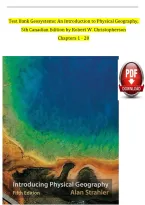 Test Bank for Geosystems&colon; An Introduction to Physical Geography &lpar;Christopherson&rpar; &ndash; Chapters 1&ndash;20&comma; All Answers Included&NewLine;&NewLine;