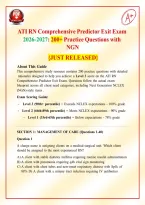 ATI PN COMPREHENSIVE EXIT EXAM 1-10 Complete Bundle Everything you need to pass&excl;&excl;