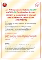 ATI PN Comprehensive Predictor 2026&sol;2027 with NGN &ndash; 200 Exam Questions & Answers &lbrace;JUST RELEASED&rcub; 