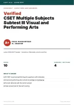 CSET Multiple Subjects Subtest III Visual and Performing Arts Exam 2026&sol;2027 &ndash; Questions and Answers Arts Integration &vert; Complete Verified Answers &vert; Detailed Rationales &ndash; Pass Guaranteed &ndash; A&plus; Graded&NewLine;