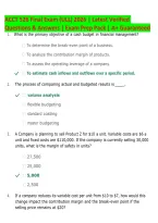 ACCT 526 ULL Final Exam 2026 &vert; Accounting Practice Questions and Answers