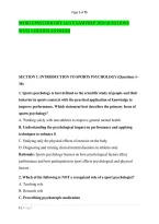 Sports Psychology &lpar;A1&rpar; Exam Prep 2026 Questions &NewLine;With Verified Answers