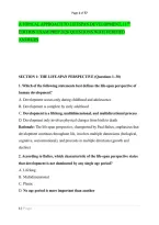 A Topical Approach To Lifespan Development&comma; 11Th &NewLine;Edition Exam Prep 2026 Questions With Verified &NewLine;Answers