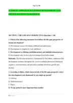 A Topical Approach To Lifespan Development&comma; 11Th &NewLine;Edition Rationales Graded A&plus; 