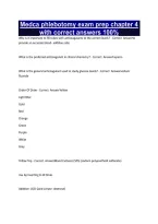 Medca phlebotomy exam prep chapter 4 with correct answers 100&percnt;