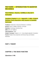 TEST BANK &mdash; INTRODUCTION TO QUANTUM MECHANICS&NewLine;Third Edition &vert; David J&period; Griffiths & Darrell F&period; Schroeter&NewLine;Complete Chapters 1&ndash;11 &plus; Appendix &vert; 1&comma;000&plus; Original Multiple-Choice Questions with Answers & Detailed Rationales&NewLine;Textbook&colon; Introduction to Quantum M