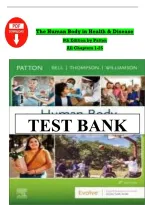 Test Bank for The Human Body in Health & Disease&comma; 8th Edition by Patton &lpar;Chapters 1-25&rpar;&NewLine;&NewLine;
