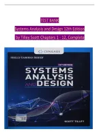 Test Bank for Systems Analysis and Design&comma; 12th Edition &lpar;Shelly Cashman&rpar; &ndash; Chapters 1&ndash;4&NewLine;&NewLine;
