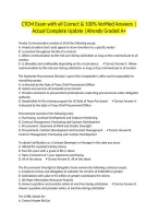 CTCM Exam with all Correct & 100&percnt; Verified Answers &vert;Actual Complete Update &vert;Already Graded A&plus;