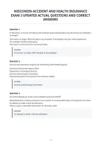 Wisconsin Accident And Health Insurance&NewLine;Exam 3 Updated Actual Questions And Correct&NewLine;Answers