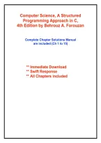 Solution Manual &vert; Computer Science&colon; A Structured Programming Approach in C 4th Edition by Behrouz Forouzan &vert; Chapters 1&ndash;15