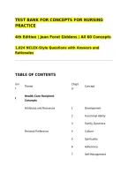 TEST BANK FOR CONCEPTS FOR NURSING PRACTICE&NewLine;4th Edition &vert; Jean Foret Giddens &vert; All 60 Concepts&NewLine;1&comma;024 NCLEX-Style Questions with Answers and Rationales&NewLine;&lowbar;&lowbar;&lowbar;&lowbar;&lowbar;&lowbar;&lowbar;&lowbar;&lowbar;&lowbar;&lowbar;&lowbar;&lowbar;&lowbar;&lowbar;&lowbar;&lowbar;&lowbar;&lowbar;&lowbar;&lowbar;&lowbar;&lowbar;&lowbar;&lowbar;&lowbar;&lowbar;&lowbar;&lowbar;&lowbar;&lowbar;&lowbar;&lowbar;&lowbar;&lowbar;&lowbar;&lowbar;&lowbar;&lowbar;&lowbar;&NewLine;TABLE OF CONTENTS&NewLine;Unit&Tab;Theme&Tab;Chapter&Tab;Concept&NewLine;I&Tab;Health Car