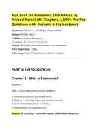 Test Bank for Economics 14th Edition by Michael Parkin &lpar;All Chapters&comma; 1&comma;000&plus; Verified Questions with Answers & Explanations&rpar;&NewLine;Textbook&colon; Economics&comma; 14th Edition &lpar;Global Edition&rpar;&NewLine;Author&colon; Michael Parkin&NewLine;Publisher&colon; Pearson Education&NewLine;Coverage&colon; All Chapters 