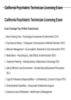 California Psychiatric Technician Licensing Exam QUESTIONS AND CORRECT ANSWERS WITH