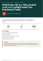 NR 574 Acute Care Practicum I Exam 2026&sol;2027 &ndash; Questions and Answers Critical Care Clinical Judgment &vert; Complete Verified Answers &vert; Detailed Rationales &ndash; Pass Guaranteed &ndash; A&plus; Graded