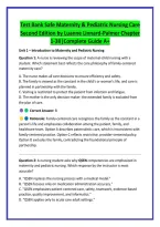 Test Bank Safe Maternity & Pediatric Nursing Care &NewLine;Second Edition by Luanne Linnard-Palmer Chapter &NewLine;1-38&vert;Complete Guide A&plus; 