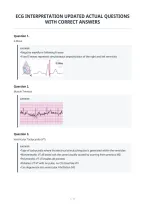 Ecg Interpretation Updated Actual Questions&NewLine;With Correct Answers