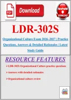LDR-302S Organizational Culture Exam 2026&ndash;2027 &vert; Practice Questions&comma; Answers & Detailed Rationales &vert; Latest Study Guide