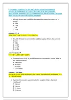 California General Electrician Certification Exam Newest &NewLine;Evaluated Exam Practice 120 Questions 2026-2027&vert;Original &NewLine;Questions & Answers &vert;Detailed Rationales &vert;Hinted Complete Exam &NewLine;Prep Graded A&plus;&ast;Instant Download Pdf&ast; 