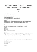 Nsg 5003 Week 1 To 10 Exam With 100&percnt; Correct Answers  2026 &sol;2027