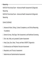 NUR 634 Final Actual Exam &ndash; Advanced Health Assessment & Diagnostic Reasoning QUESTIONS AND