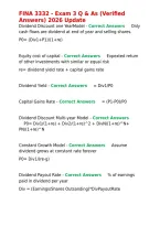 FINA 3332 - Exam 3 Q & As &lpar;Verified Answers&rpar; 2026 Update