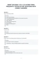 Mgmt 320 Exam 1 &lpar;Ch 1&comma;2&comma;3&rpar; Alfred Toma&NewLine;Frequently Tested Actual Questions With&NewLine;Correct Answers&NewLine;