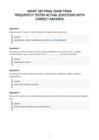Mgmt 320 Final Exam Toma&NewLine;Frequently Tested Actual Questions With&NewLine;Correct Answers