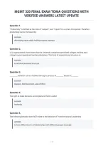 Mgmt 320 Final Exam Toma Questions With&NewLine;Verified Answers Latest Update