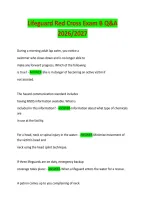 Lifeguard Red Cross Exam B Q&A 2026&sol;2027 